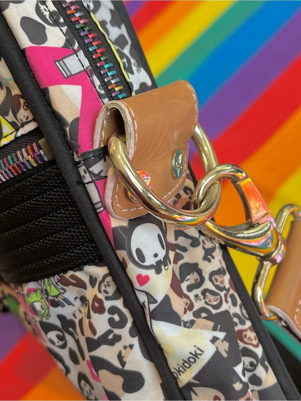 Rare Tokidoki Lesportsac Retro Laptop Messenger Bag, Vintage 2009, Leo Print